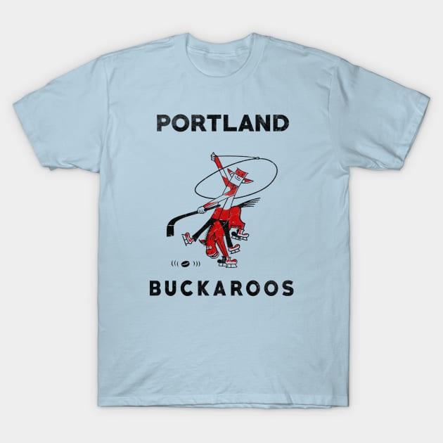 DEFUNCT - Portland Buckaroos Hockey T-Shirt by LocalZonly